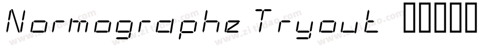 Normographe Tryout字体转换